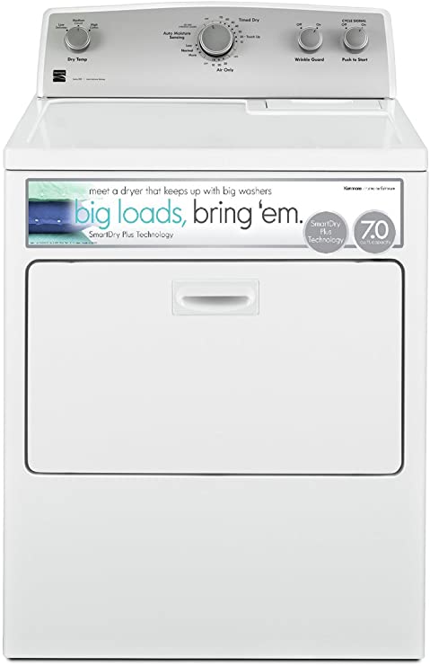 Kenmore Gas Dryer with SmartDry Plus Technology White 7.0 cu. ft.